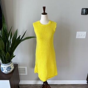 Like new! Zara Knit Bright Yellow Sleeveless Dress